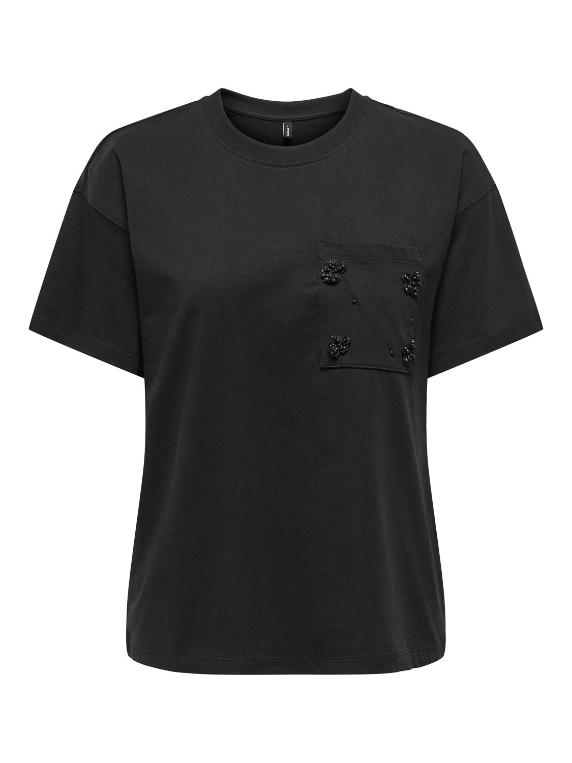 Only Onlposh Life S/s Bling Pocket Top B: