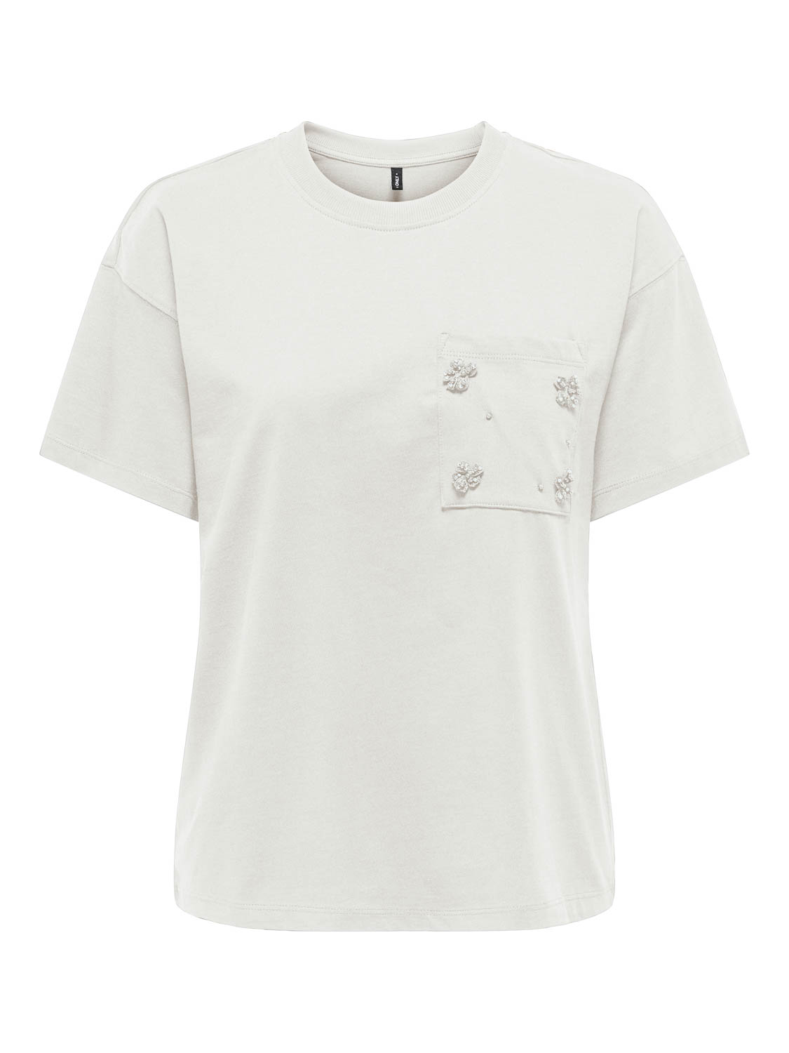 Only Onlposh Life S/s Bling Pocket Top B: