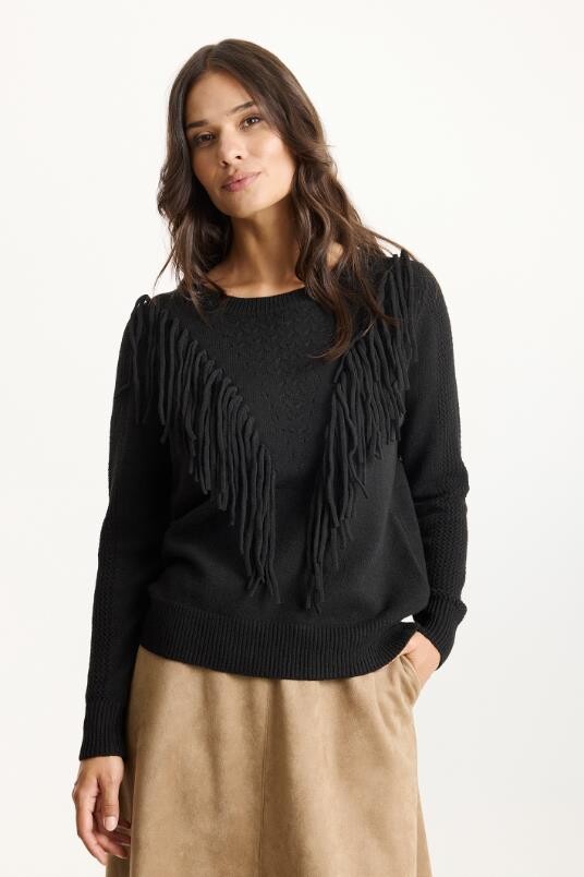 IN FRONT KIRSTIN KNIT BLOUSE 16799 999 (Black)