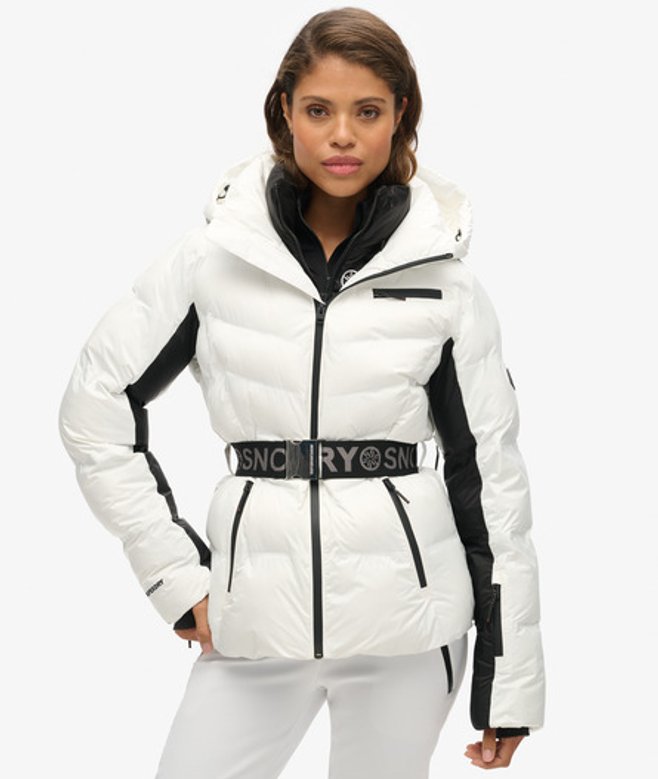 Superdry Luxe Ski-pufferjas Wit