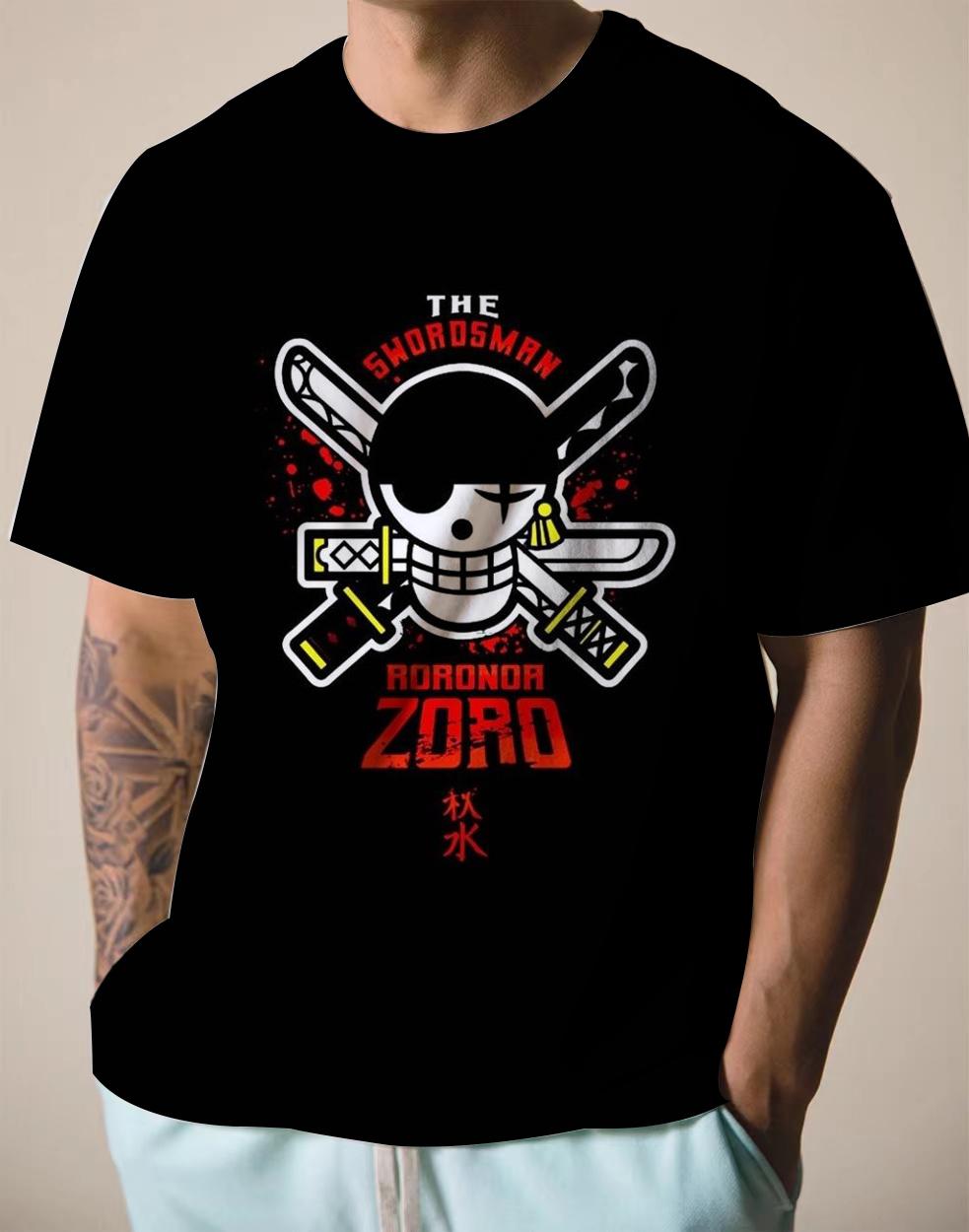 ETST WENDY 005 Mode Heren One Piece Luffy Casual Losse T-shirt Kleding Grote Maat 6XL 2022 Zomer Nieuwe Digitale Bedrukking Korte Mouwen S
