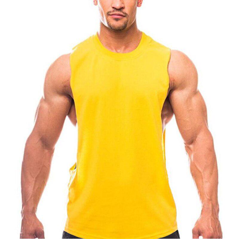 Muscleguys Bodybuilding Tank Tops Mannen Anime shirt Leuke Goku Vest Fitness Drop Armsgaten Solid Tops Tees Open side Singlets XXL