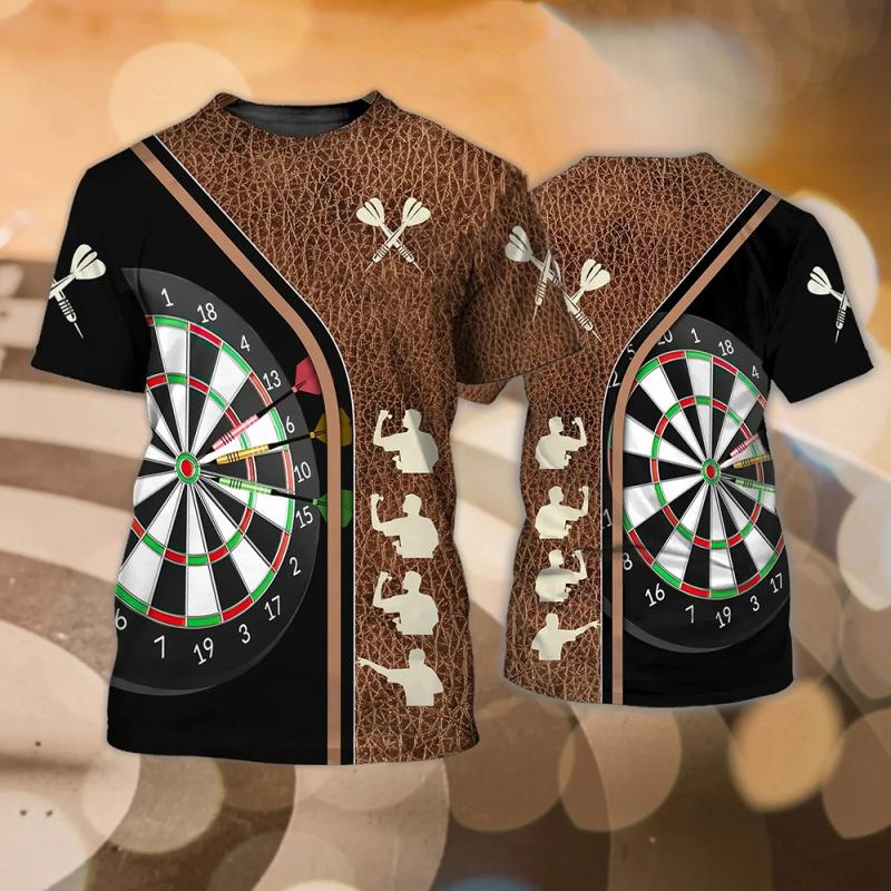 ETST WENDY 005 Heren T-shirt Dart Ronde Doel Print Zomer O-hals Korte Mouw Oversized Tops Tees Casual T-shirt Voor Mannen Straat Coole Kleding 2XL