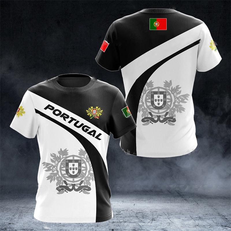 Bobby 2 Portugal Nationaal Vlag Embleem T-shirt Voor Heren Portugese Grafische Tops T-shirts 3D Camouflage Print T-shirt Korte Mouwen XL