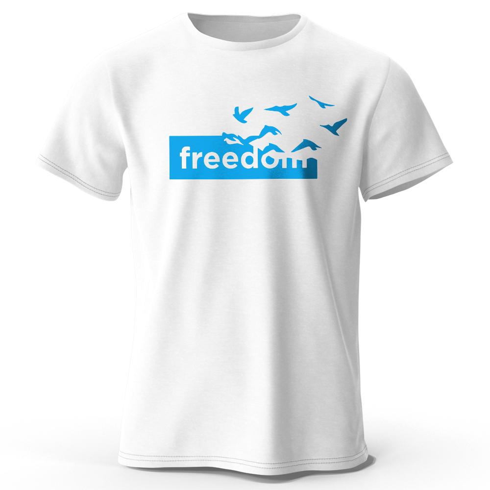 Men look 3D Clothes Men's The Freedom Letter Printed T-Shirt 100% Cotton Oversized Funny Graphic Tees for Men Women Summer Tops XL