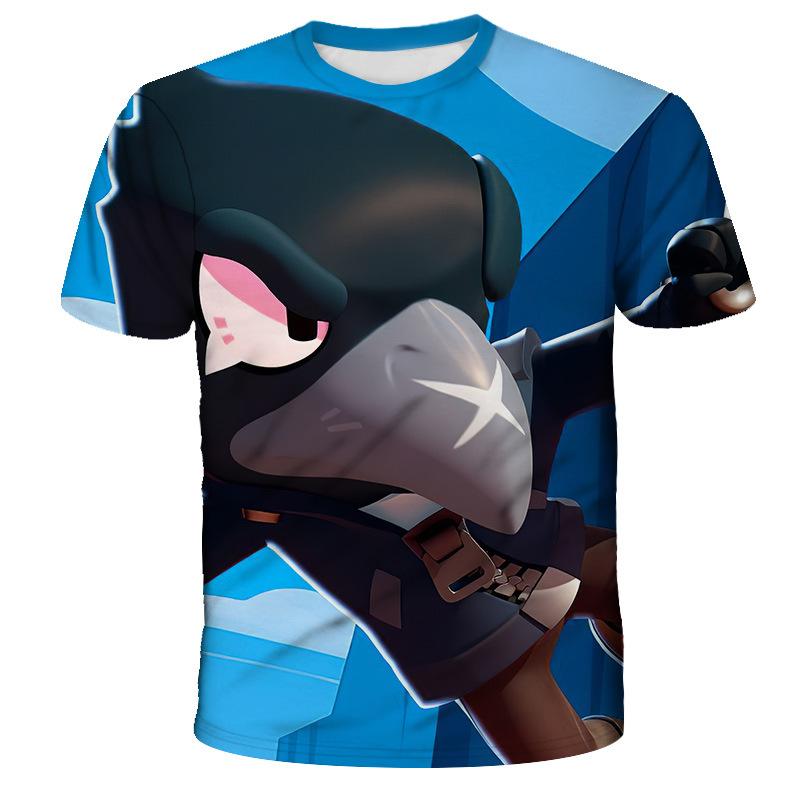 Baibao QIQI Polyester Snel drogend BRAWL STARS Heren Top Zomer Kinderen Casual Comfortabel Snel drogend Ademend Kinder T-shirt Kleding XXS-6XL 12 XXS
