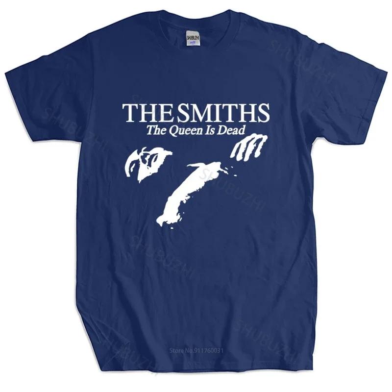 The best product for you Men Cotton T Shirt Summer Tops The Smiths  The Queen Is Dead  - T-Shirt, 1980's Indie, Morrissey Bigger Size Homme Black T-shirt M marineblauwe kleur