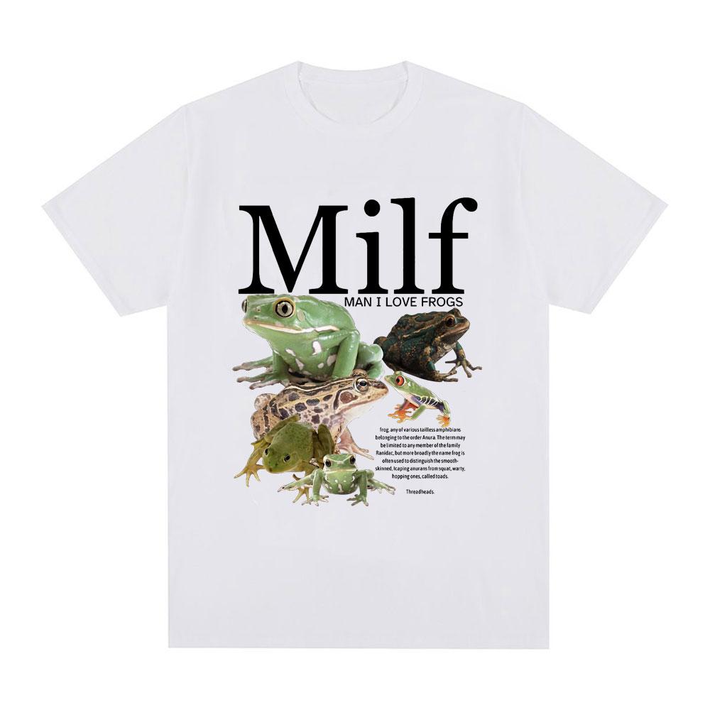 Comfortable season Ik Hou van Kikkers T-shirt Grappige Kikker Amfibie Liefhebbers Vintage Unisex T-shirts Vrije Tijd Heren Katoen Oversized Korte Mouw Unisex Tops L