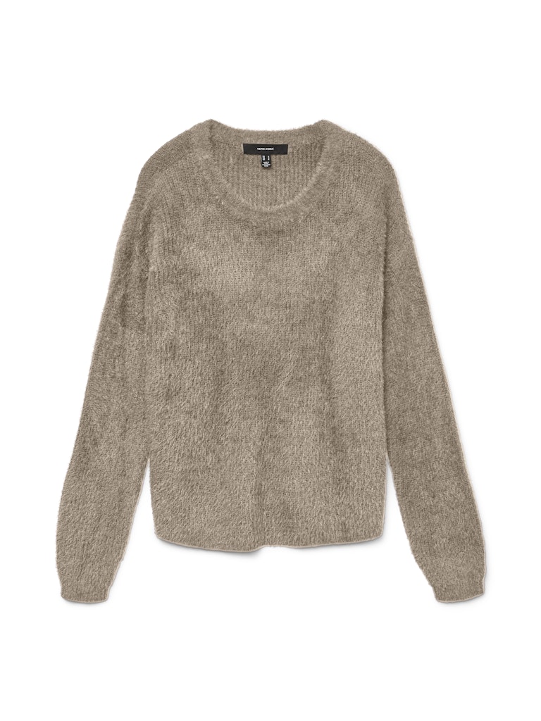 Vero Moda Vmpuff ls o-neck pullover boo taupe
