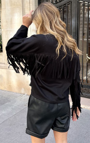 The Musthaves Franje Detail Sweater Zwart