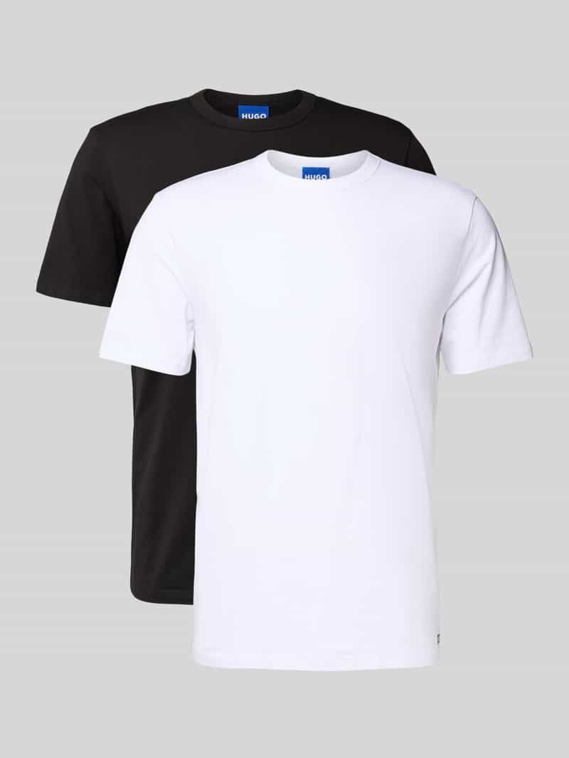 HUGO Blue T-shirt BLUE Naolo met merklabel aan de zoom (set, 2-delig)