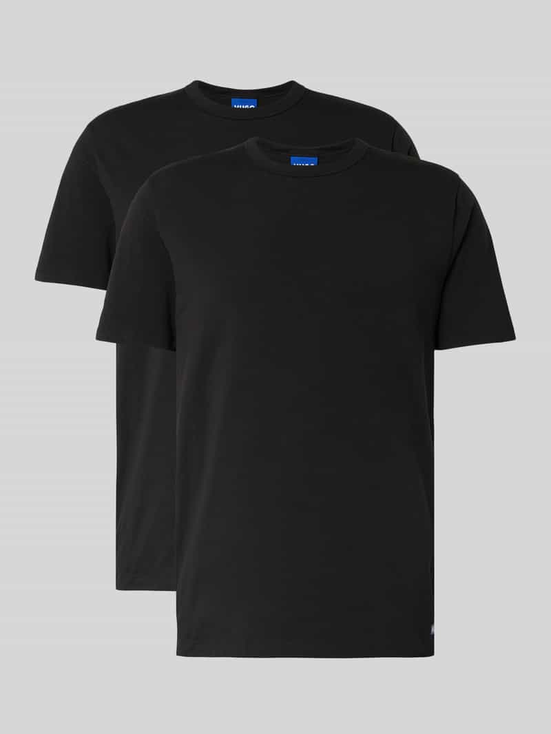 HUGO Blue T-shirt BLUE Naolo met merklabel aan de zoom (set, 2-delig)