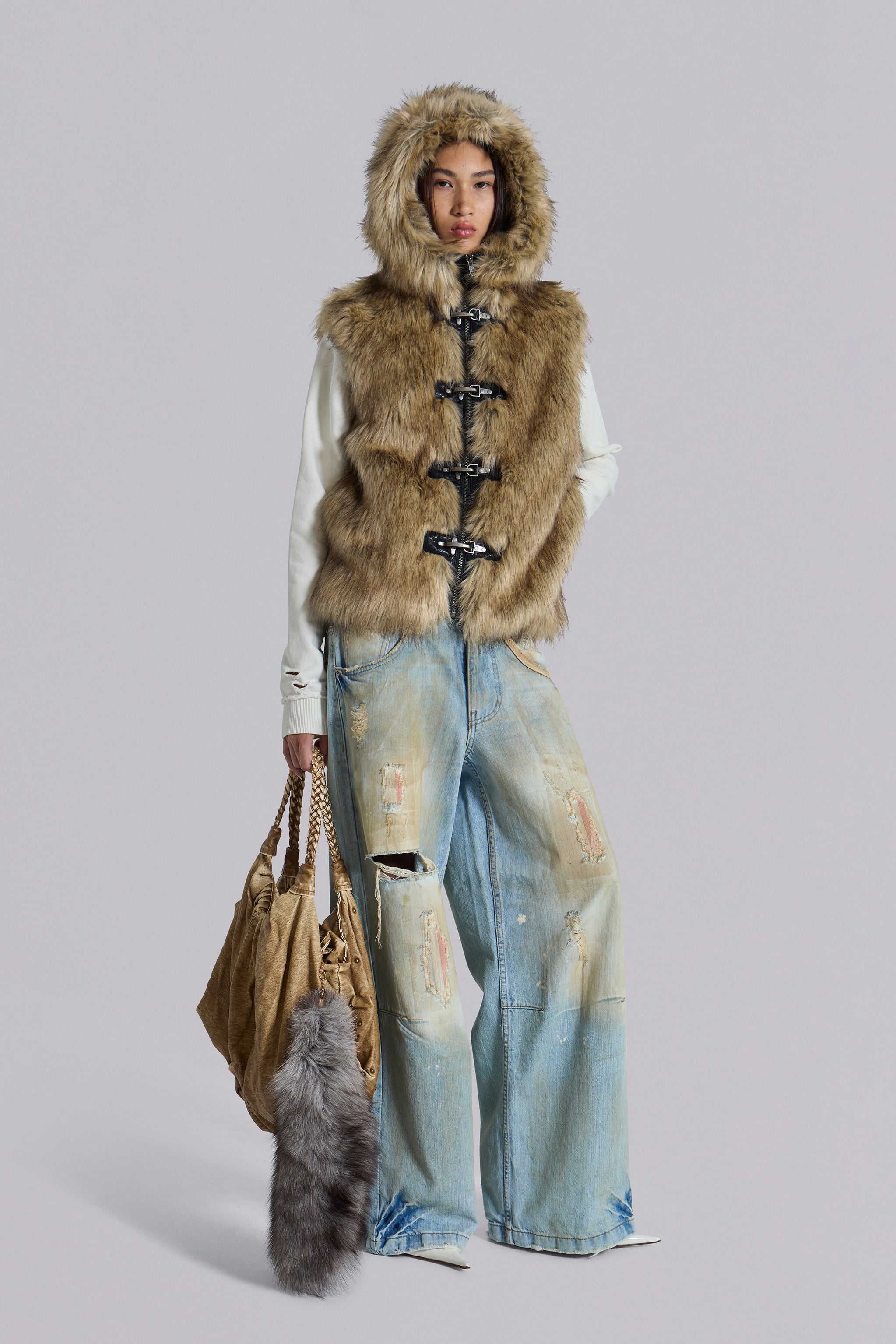 Jaded London Mendoza Faux Fur Gilet