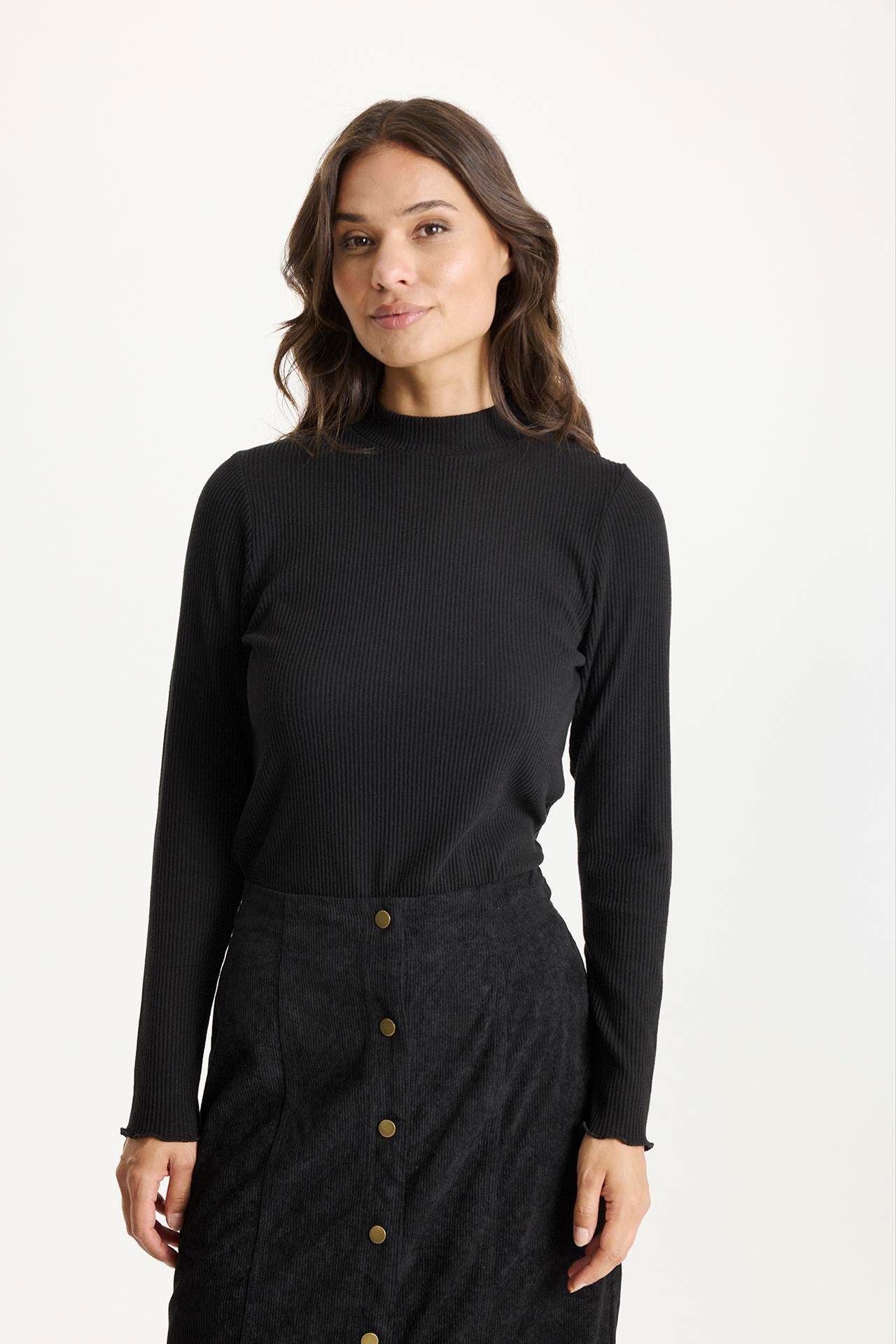 IN FRONT RITA BLOUSE 16811 999 (Black)