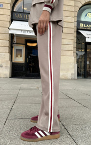 The Musthaves Stretch Pantalon Met Bies Taupe