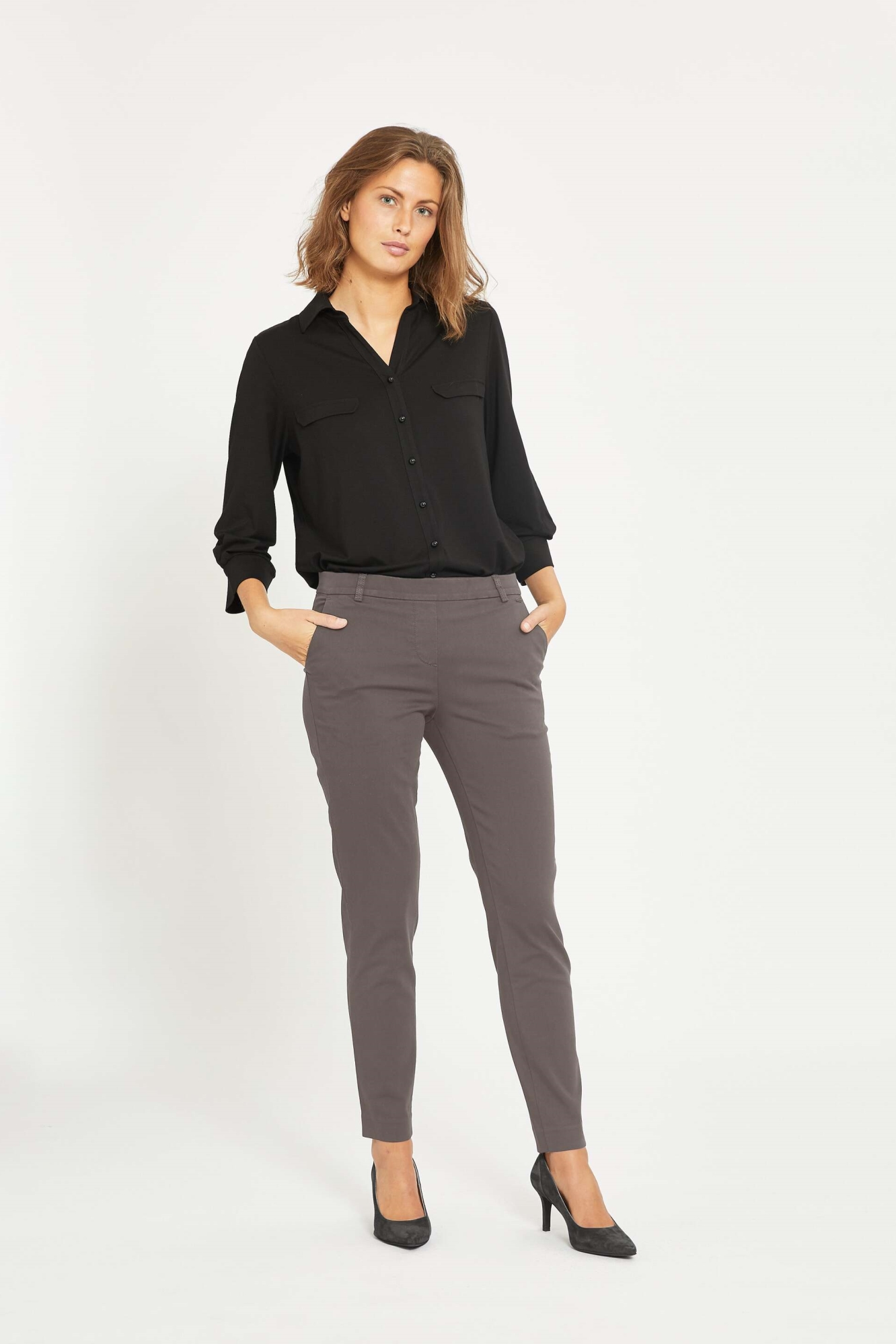 LAURIE Damen vegan Hose Fanny Slim Sl Falcon