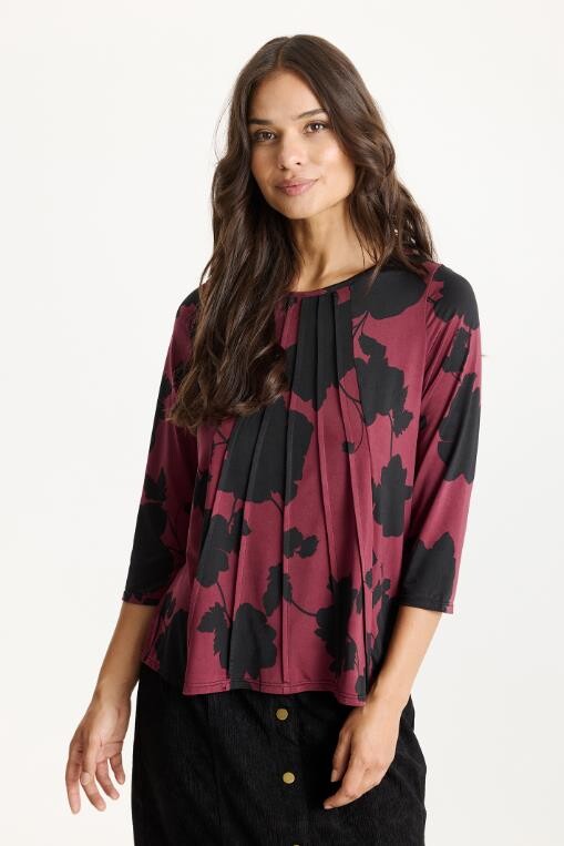 IN FRONT LUCETTE BLOUSE 16874 295 (Burgondy 295)