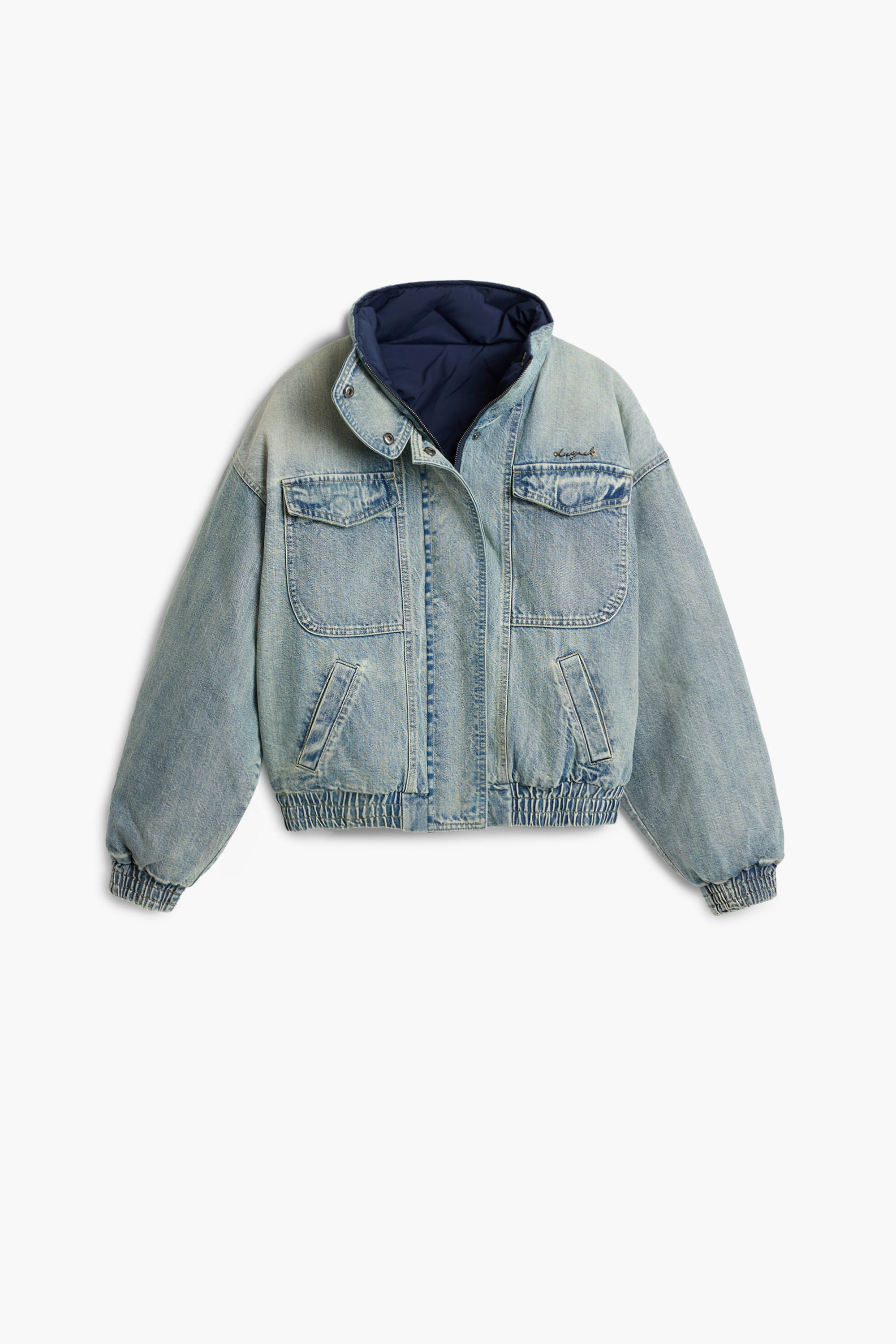 Desigual Omkeerbare truckerjas - BLUE