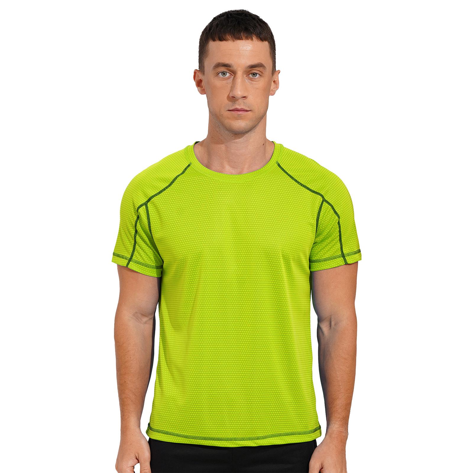 Aislor Heren zwemshirts Rash Guard T-shirt Snel drogend zwemtopje Korte mouwen Spiersport T-shirt 5XL