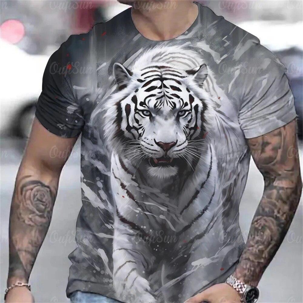 ETST WENDY 05 Dieren T-shirt voor mannen 3D Tijger bedrukte mode heren Street Designer korte mouwen Harajuku sweatshirt losse oversized T-shirts 6XL