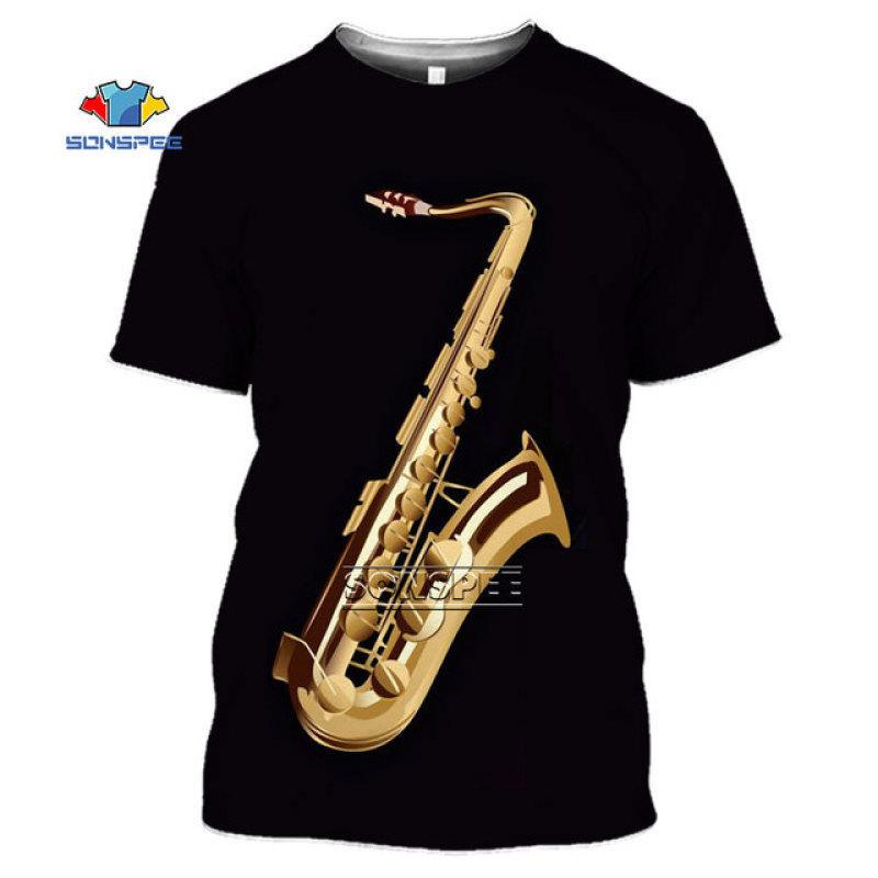 ETST WENDY 005 2022 3d Trompet Print Heren T-shirt Klassiek Muziekinstrument Korte Mouw Unisex Casual Shirt Hip Hop Top Heren Dames Xxs-6xl M