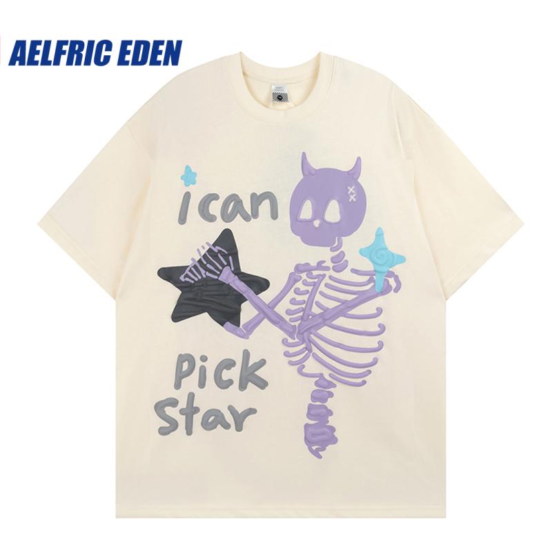 Nihao Aelfric Eden Pick Star Grafische Tee Y2K Streetwear Hip Hop Harajuku 2023 Heren Zomer Casual Katoenen T-shirt Korte Mouw Top Tees M