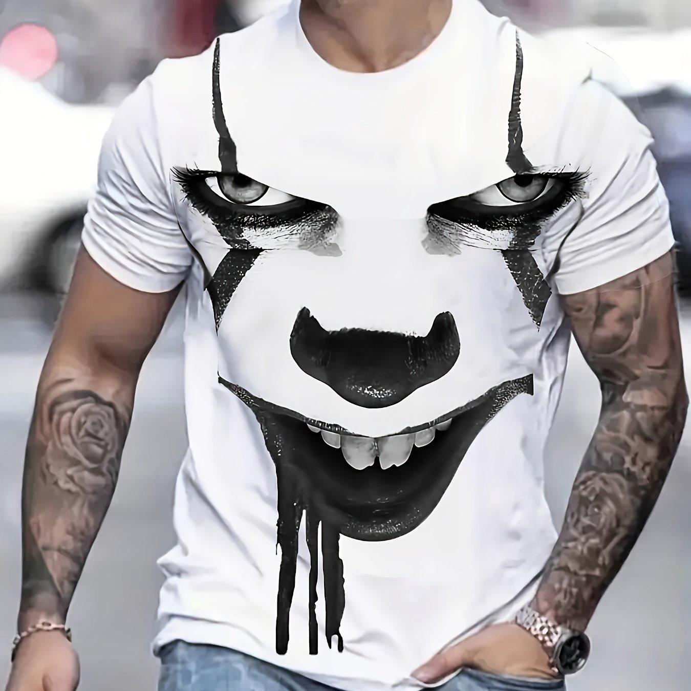 Etst 003 Zomer heren enge clown 3D print grafisch T-shirt 2XL