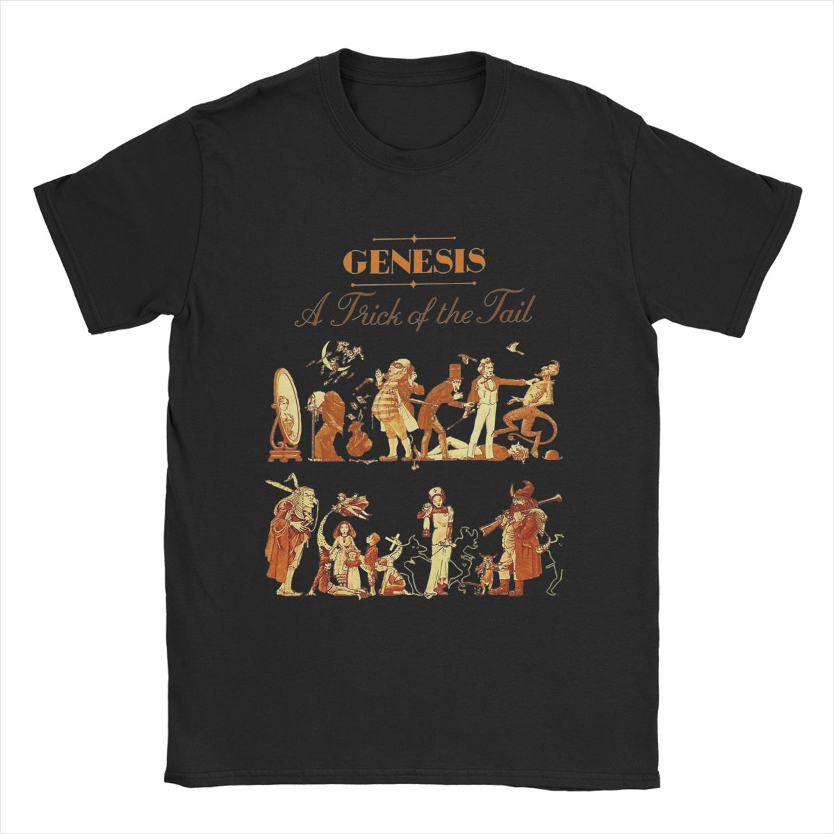 The best product for you Heren Genesis Band T-shirt 100% Katoenen Kleding Hipster Korte Mouw Ronde Hals T-shirt Plus Size T-shirt L