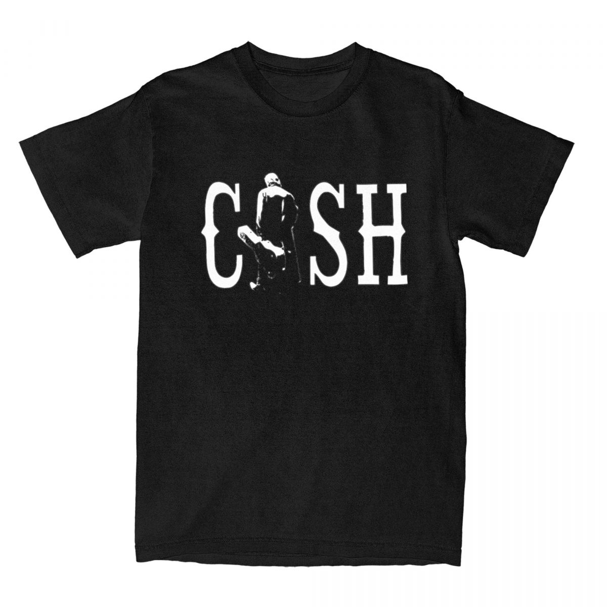 Comfortable season Vintage Johnny Cash Walking Outside Musician T Shirt for Men Women Cotton Tee Shirt Gift Idea Tops M