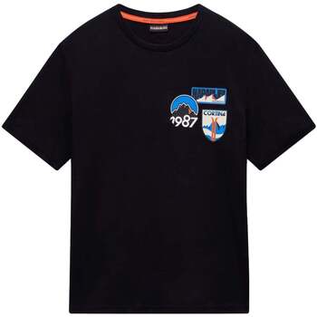 Napapijri T-shirt Korte Mouw  Montepiana Graphic T-Shirt Black
