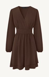 Jurkjes Strik Detail Jurk Ivy Choco