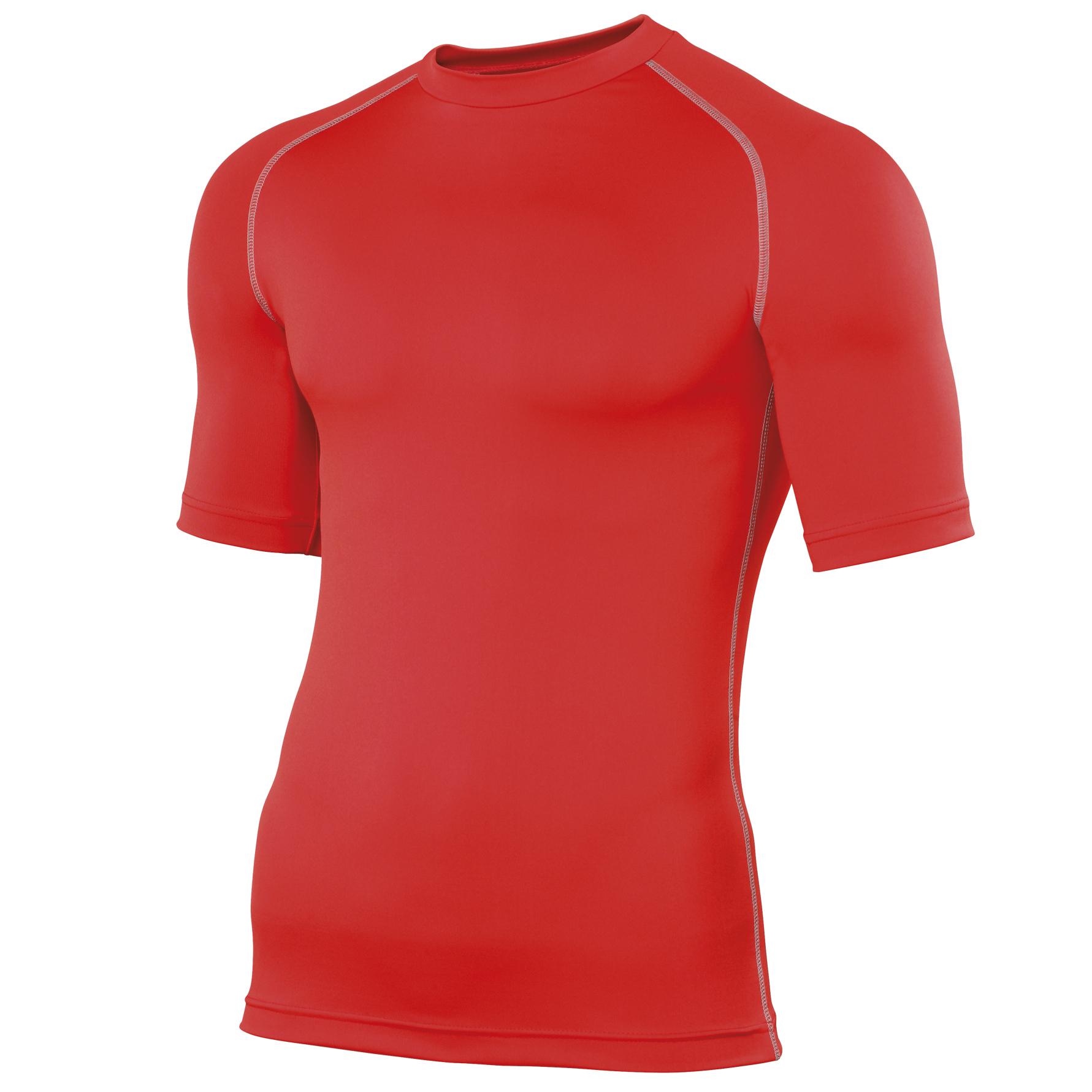 Rhino Heren sportbasislaag T-shirt met korte mouwen L/XL rood