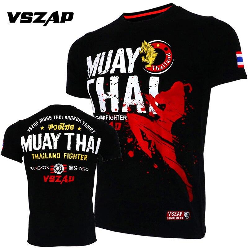 ETST 03 Muay Thai T-shirt voor heren Sport Running T-shirt Heren Gym Fitness Mma Training Shirts Dry Fit Sportkleding Boksen Sneldrogend - T-shirts L