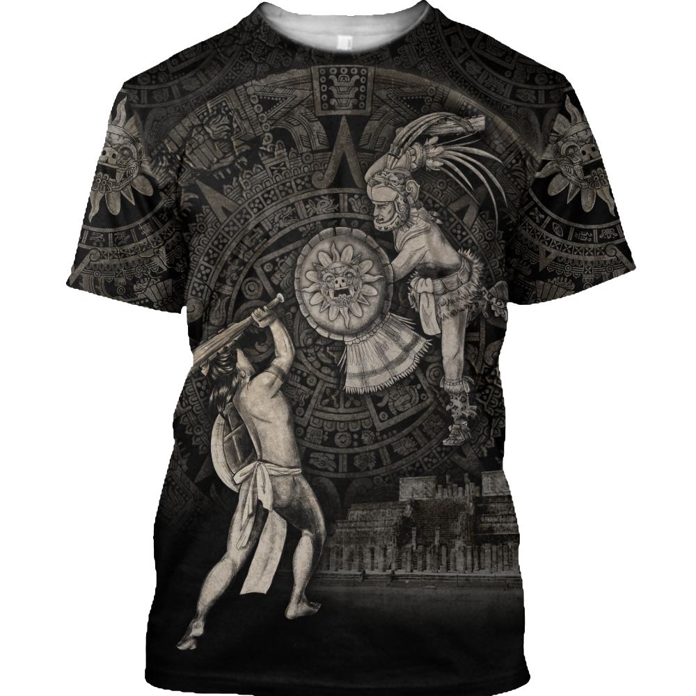 ETST WENDY 005 Aztec Maya Quetzalcoatl God 3D Zomer T-shirt Mannen/Vrouwen Touw Casual Street Wear O-hals Homme Grote Harajuku Top Asian size XL