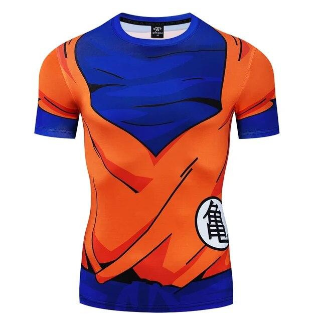 Baibao QIQI 3D Goku T-shirt Mannen Zomer Fitness Tops Kickboksen Shirts Bjj Gym Rashguard Mma Boksen Goku T-shirts Mannen jerseys Muay Thai XL