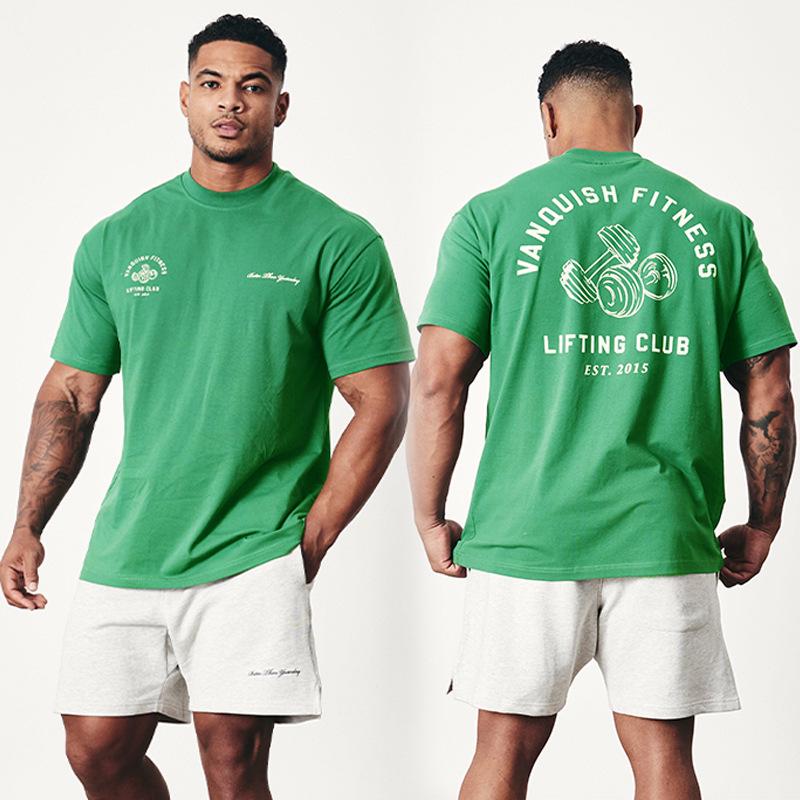 StrideBox VQ Men's Plus Size Cotton Fitness T-Shirt - Short Sleeve for Running and Casual Wear XL