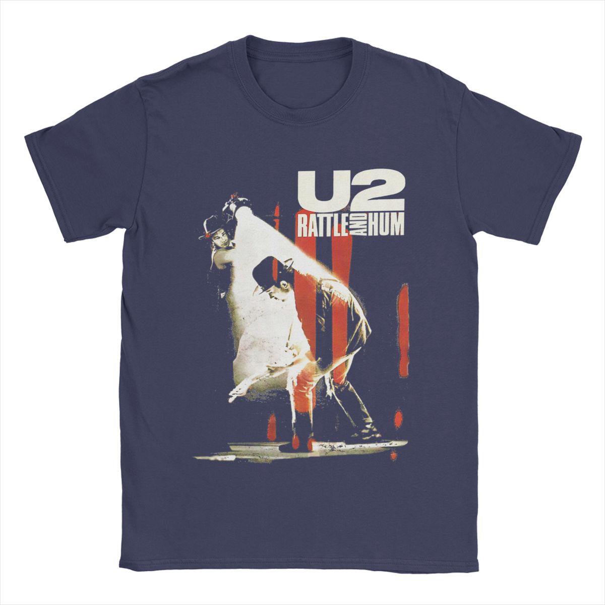 ZheXiong TEE U2 Band T Shirts Men Cotton Casual T-Shirt O Neck Tee Shirt Short Sleeve Clothing 4XL 5XL 6XL 4XL