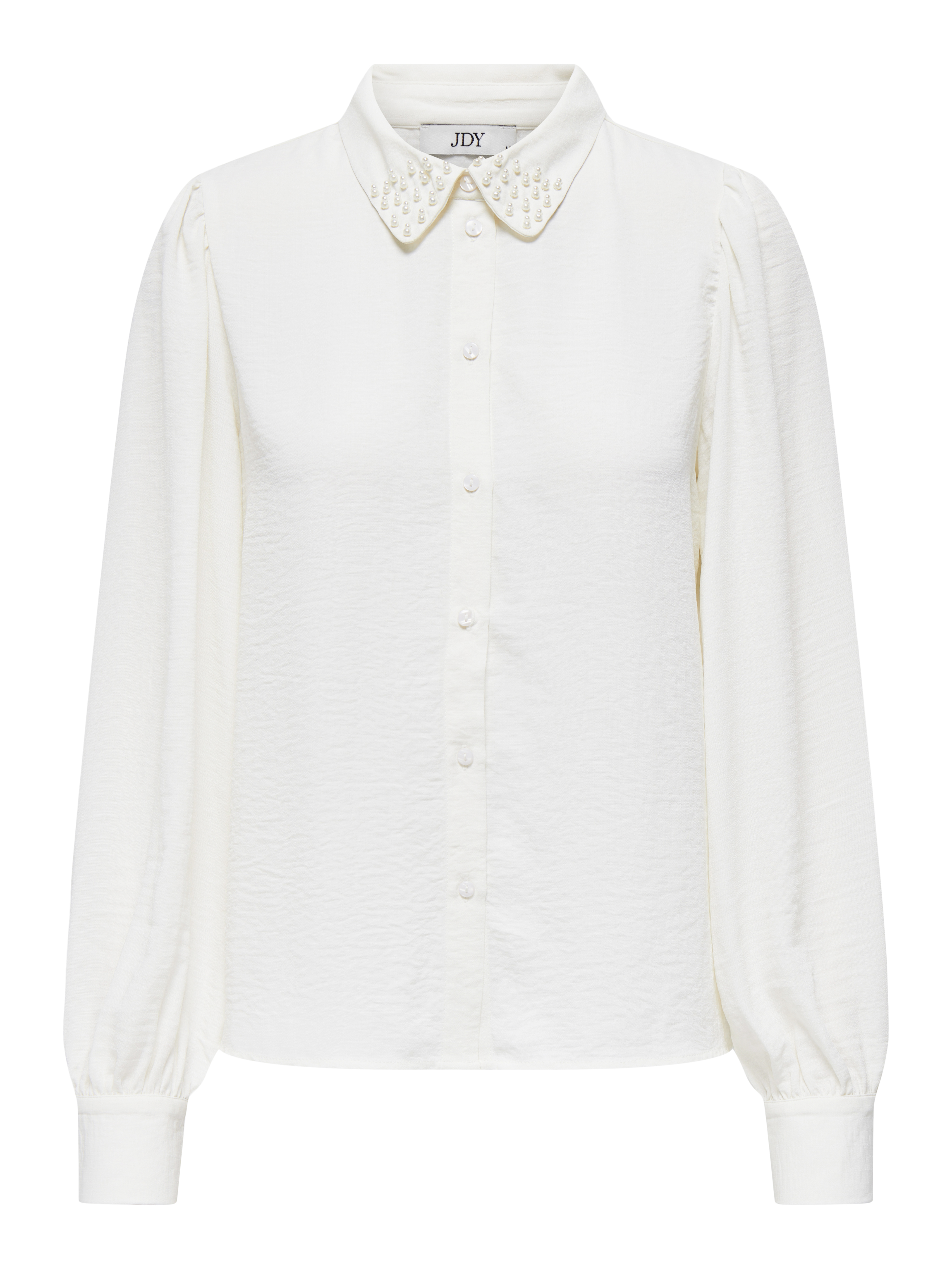 Jacqueline de Yong rachel life l/s beaded shirt wvn 15333539 cloud dancer
