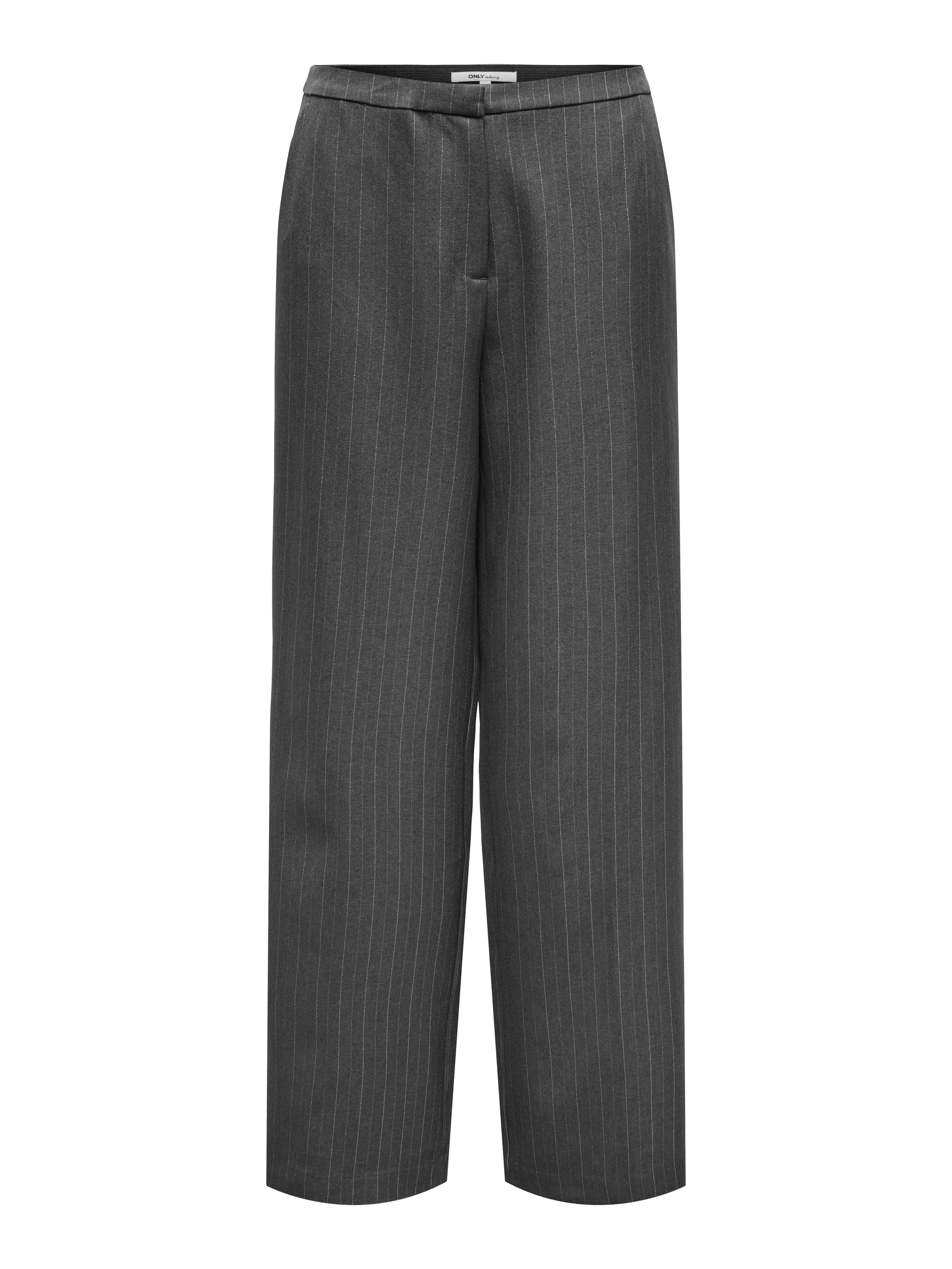 Only onlaggie life mw pinstripe wide pan 15353556 dark grey melange