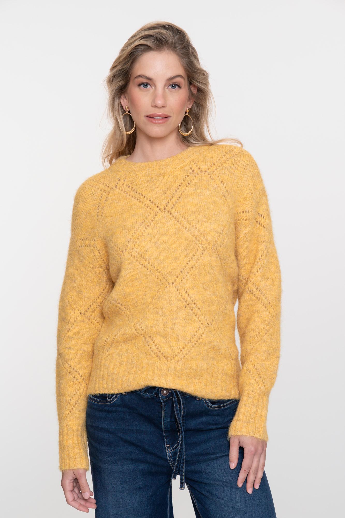 Geisha pullover argyle 54833-29 175 ochre yellow