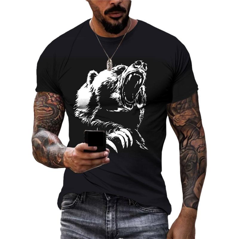 Xiaowan Zomer Dier Heren T-shirt Mode Casual Persoonlijkheid Hip Hop Harajuku Streetwear 3D Gedrukt Korte Mouw Tees Tops XS
