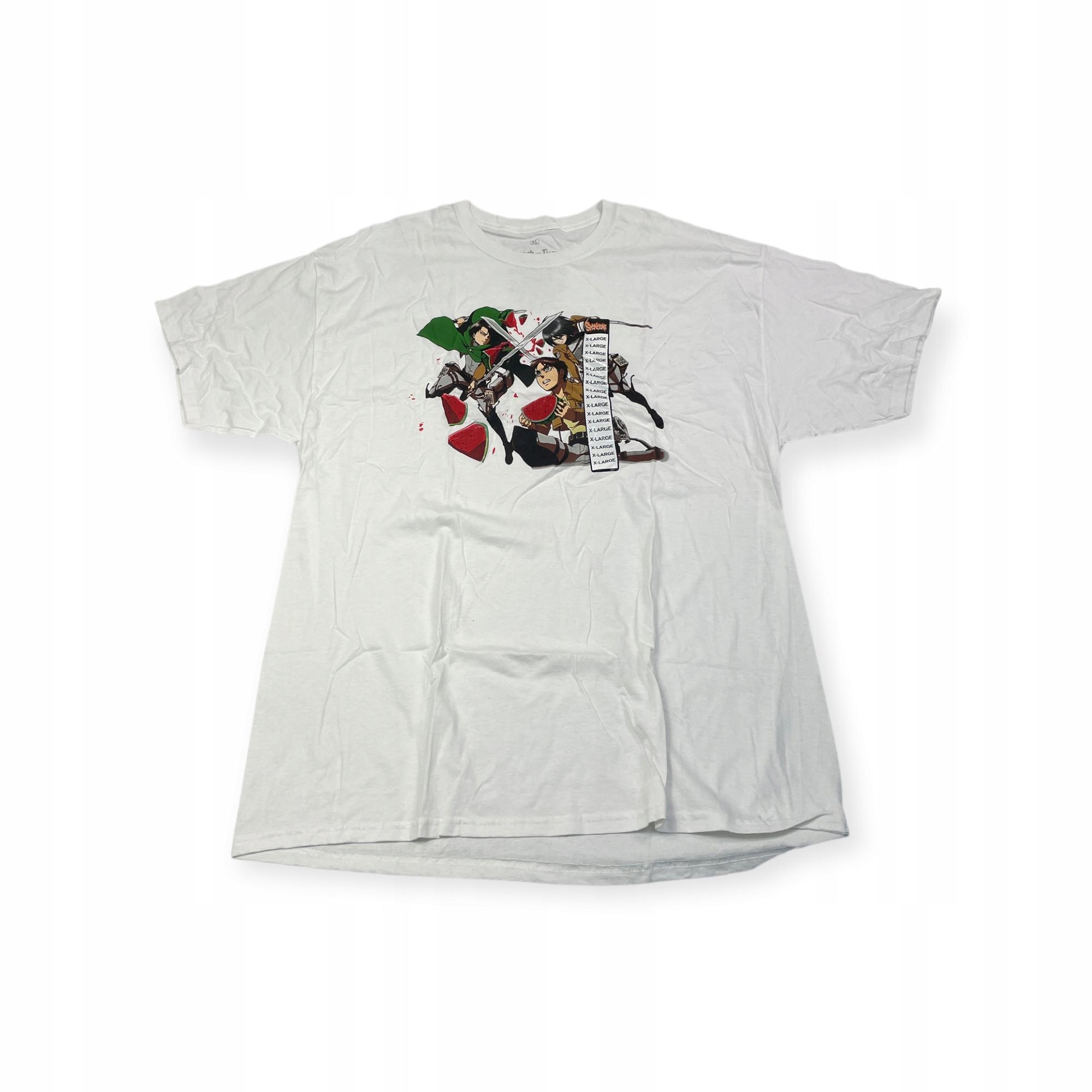 Outletup-clothes Koszulka T-shirt męski okrągły dekolt SPENCER'S ATTACK ON TITAN XL