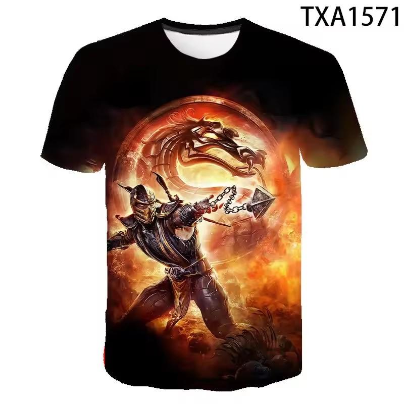 Forever Men Mortal Kombat 3D T-shirt Heren T-shirt Vechtspel Streetwear Korte Mouw Heren Zomer Casual Cool Tee Tops XL