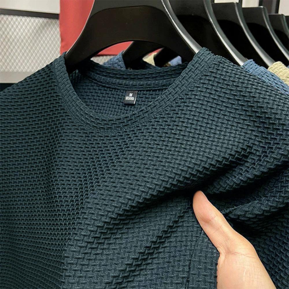 King Billion Zomer heren T-shirt met ronde hals en korte mouwen Kreukvrij Ademende structuurstof Casual Veelzijdige tops M grijze kleur