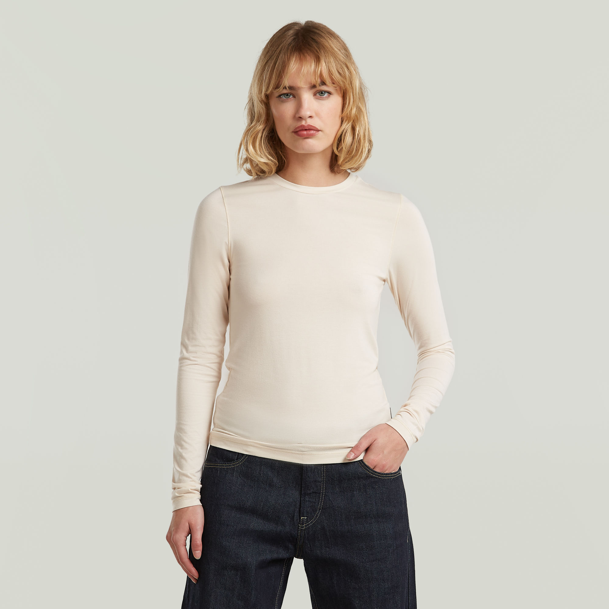 G-Star RAW Crew Slim T-Shirt - Wit - Dames