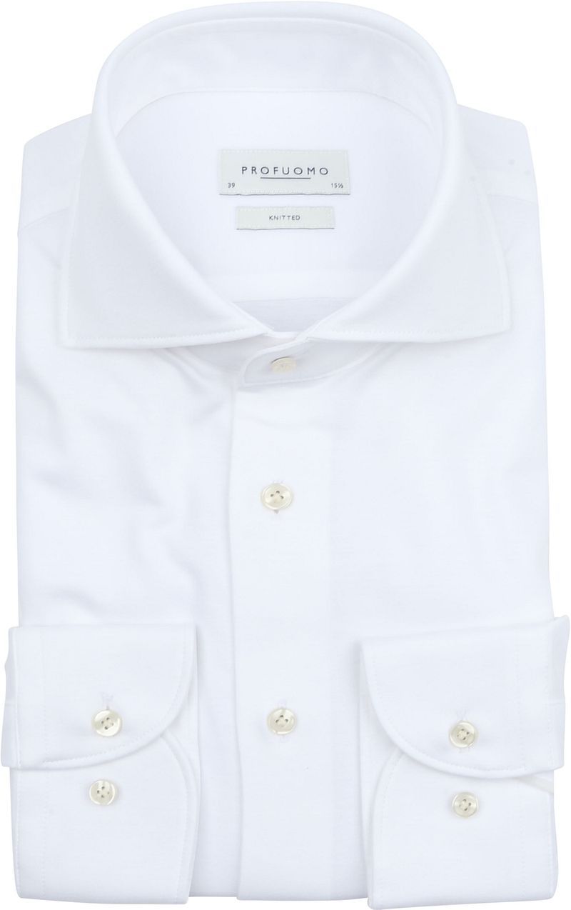 Profuomo Knitted Overhemd Wit