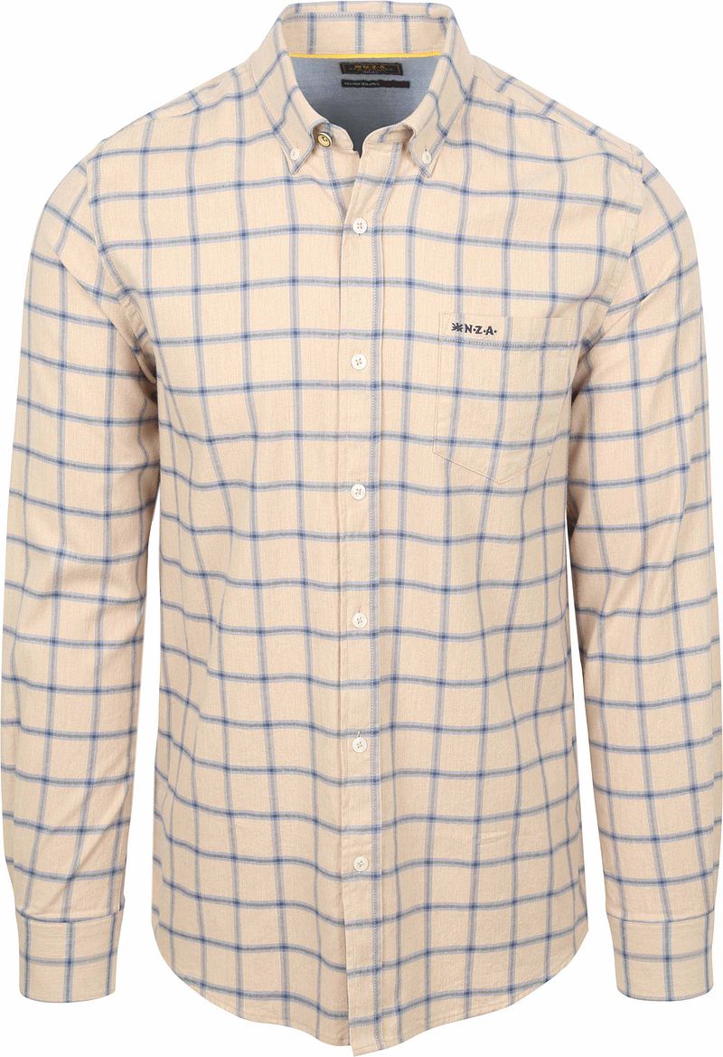 New zealand auckland NZA Shirt Armando Flanel Ruit Beige