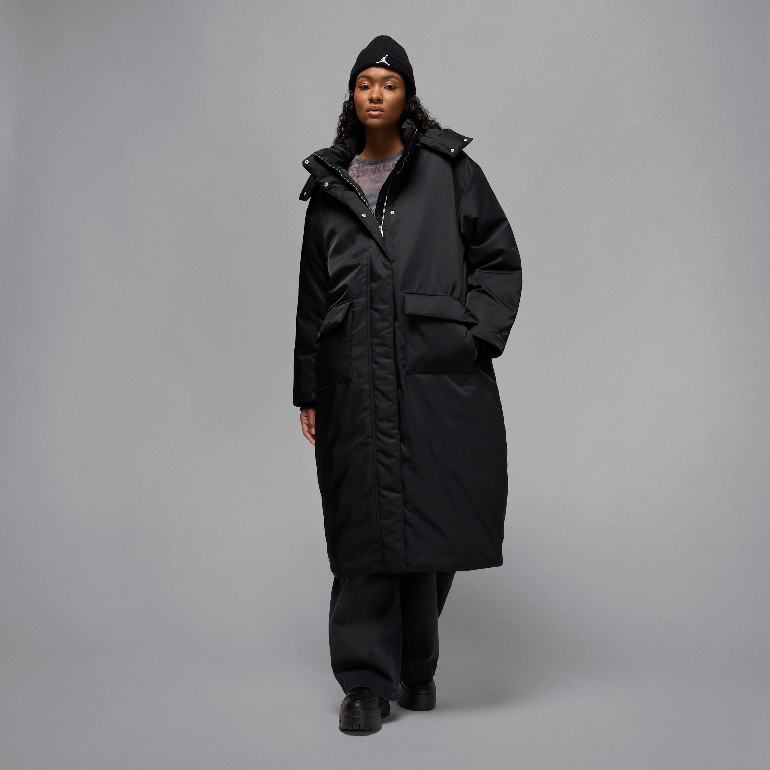 Jordan Flight Therma-FIT oversized damesparka van dons - Zwart