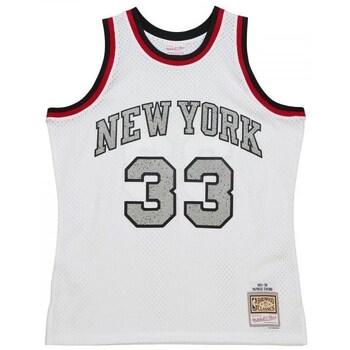 Mitchell And Ness T-shirt Korte Mouw  Nba Cracked Cement Swingman Jersey Knicks 1991 Patrick Ewing