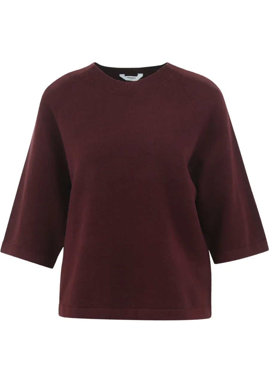 Penn & Ink W25b364 351 penn&ink jumper aubergine